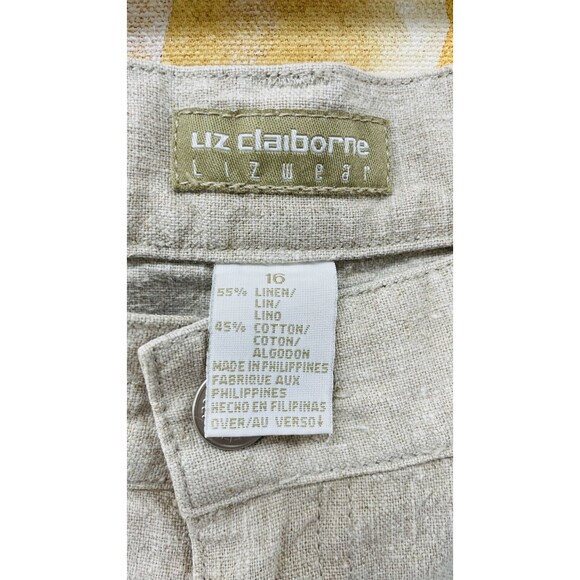 Vintage Linen Pants Liz Claiborne Linen Pants Womens Linen VTG Pants 32x32 Linen - Picture 6 of 16